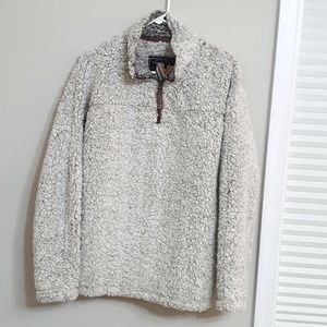 NWT Unisex True Grit Frosty Tipped Sherpa Pullover Sweater